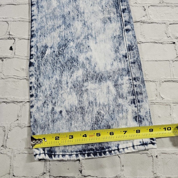 PRPS Jeans Denim Button Fly Straight Leg Blue Red Distressed Barracuda MENS 42 - Picture 4 of 13
